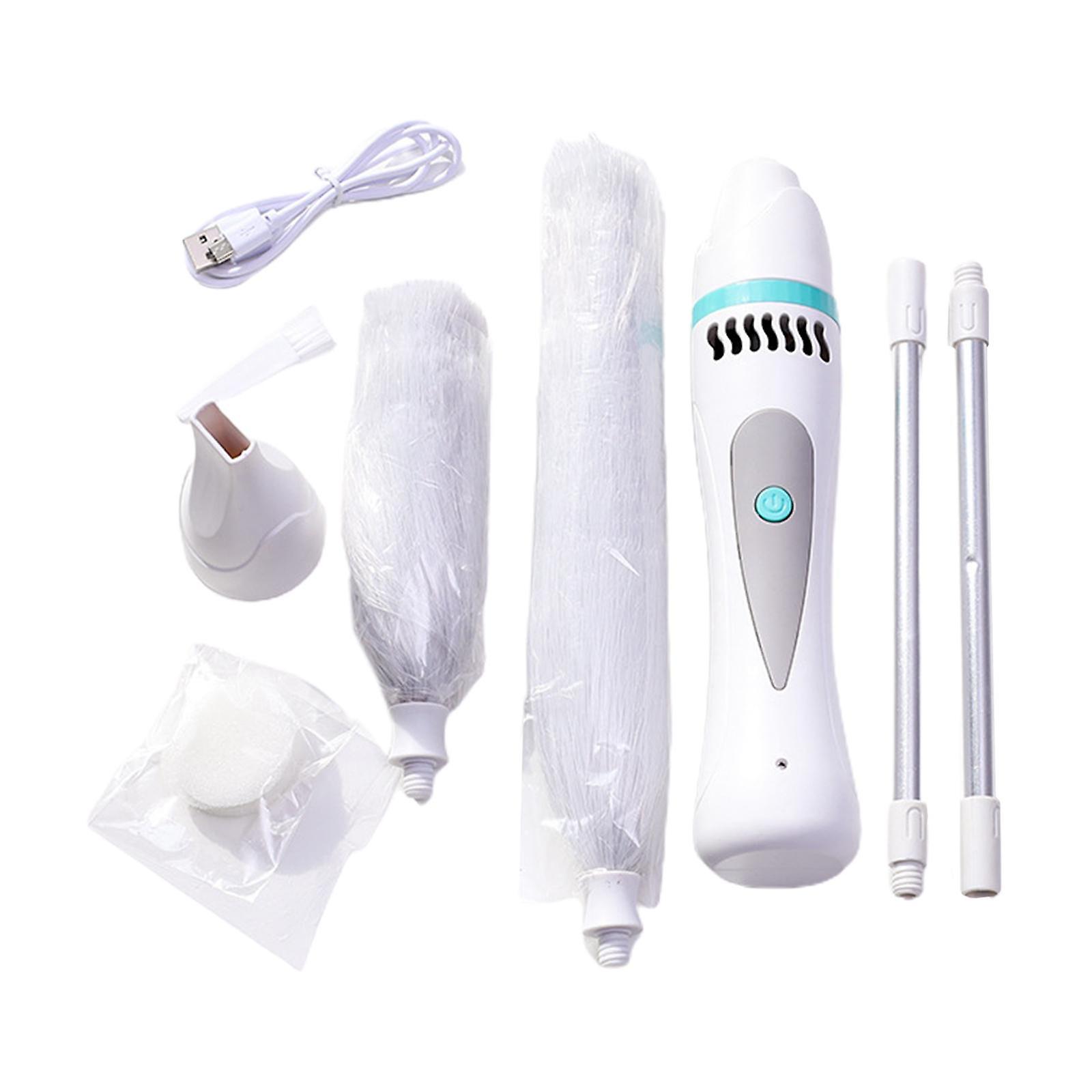 Electric Feather Duster 360 Degrees Rotate Brush Duster for Wall Keyboard