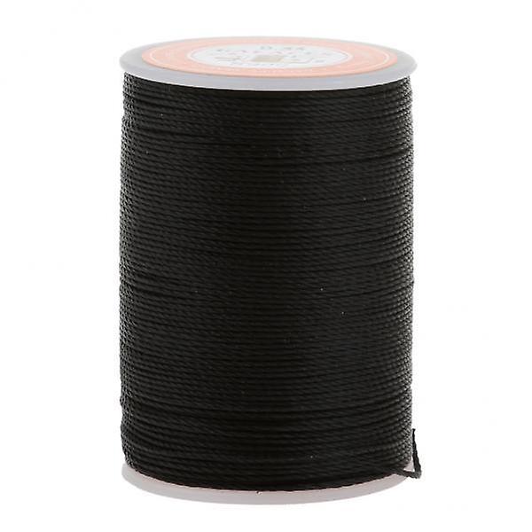 4xLeather Craft Handwork Sewing Round Waxed String Thread 0.55mm Black