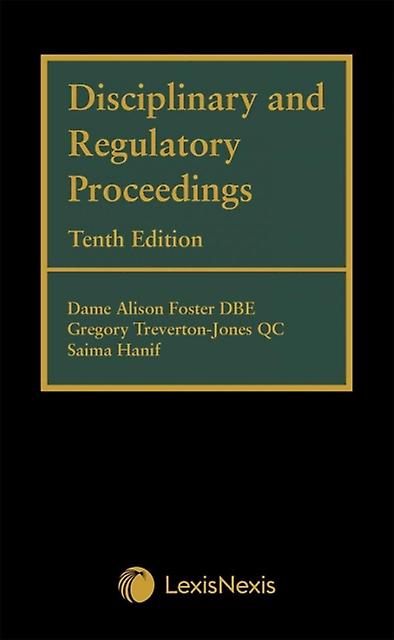 Disciplinary And Regulatory Proceedings by Saima 39 Essex Chambers Hanif Paperback Book