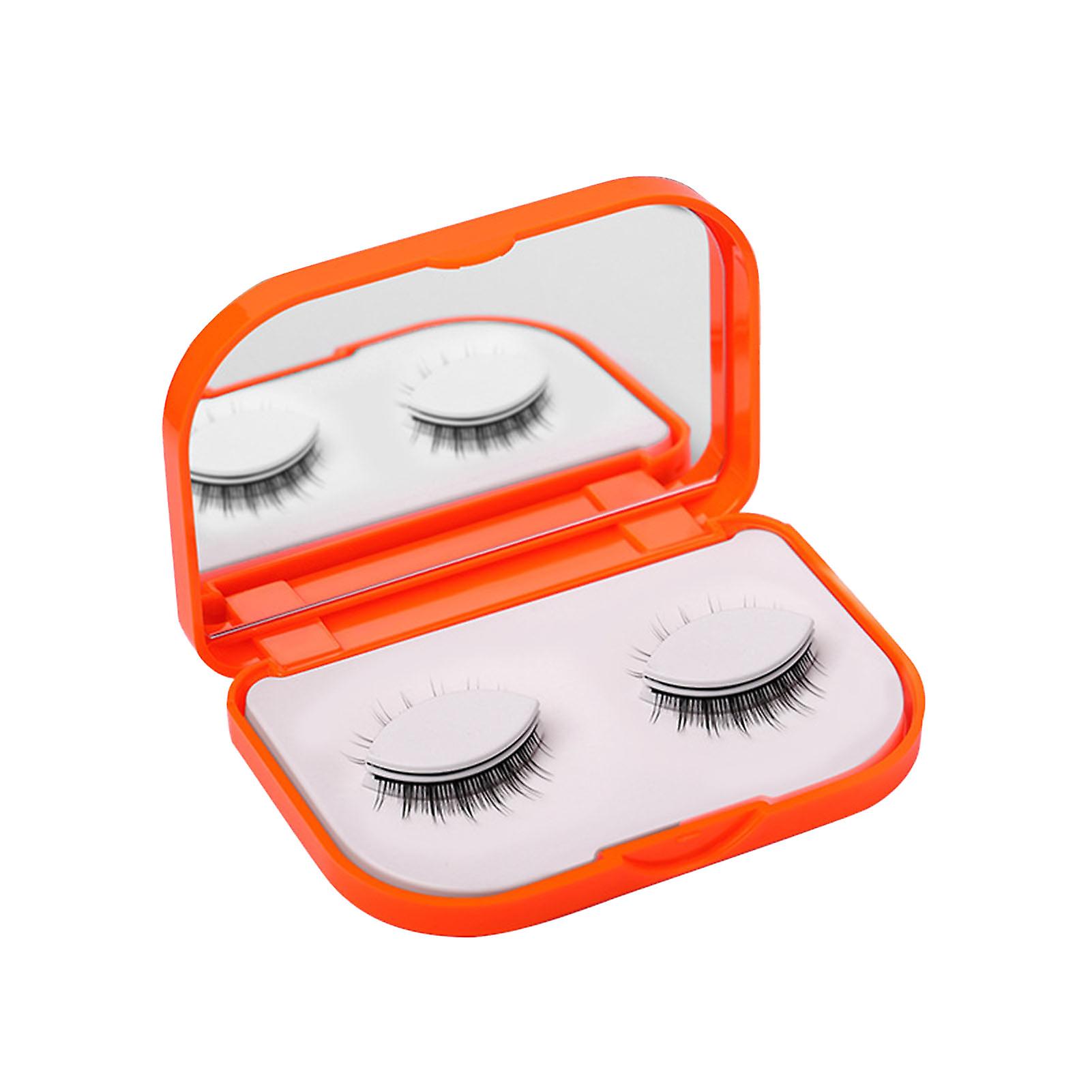 Self-adhesive Faux Lashes Lengthening Wispy Curly Fluffy Eyelashes 2 Pairs With Spare Adhesive Tape