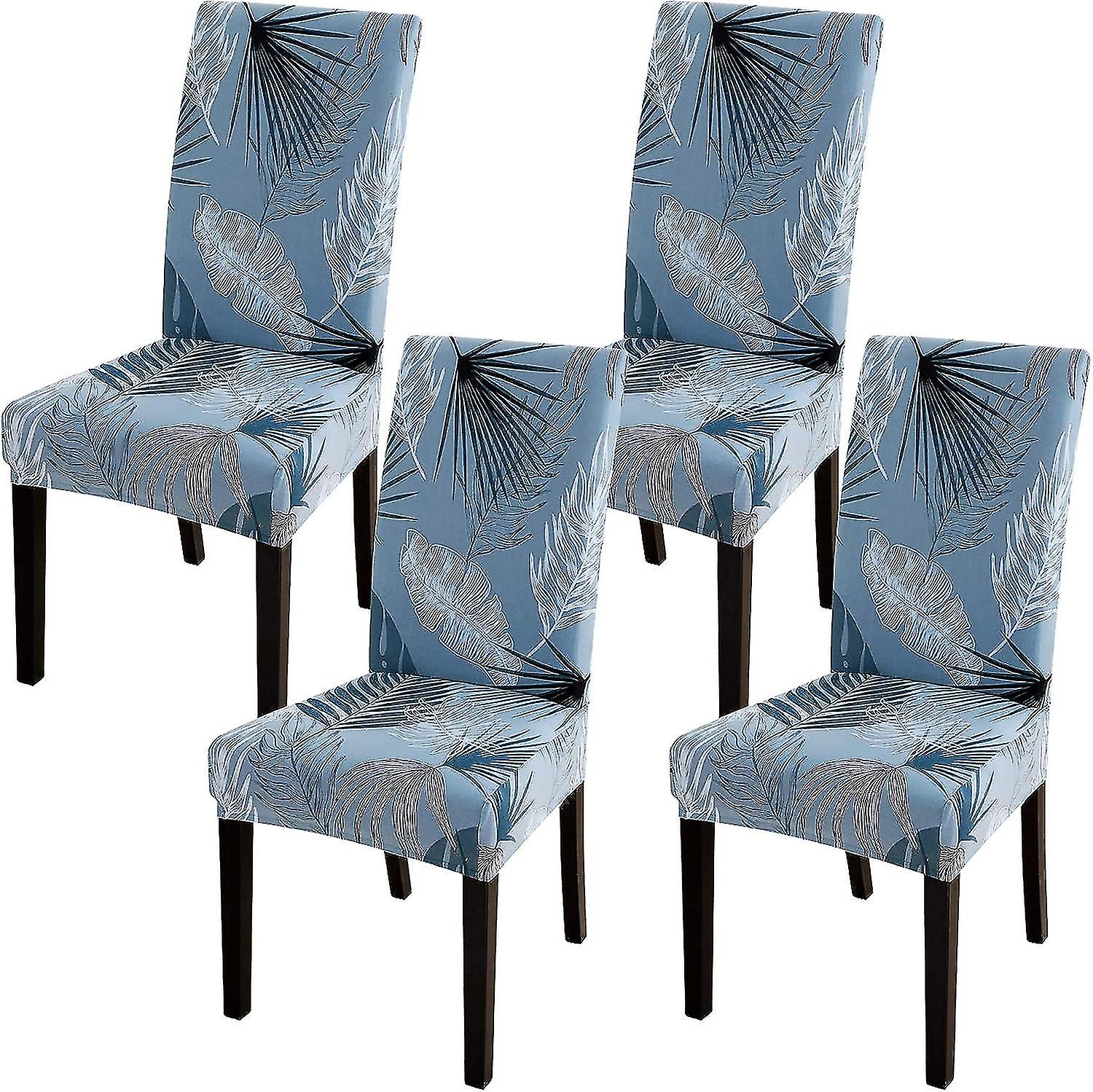 تمتد كرسي يغطي 4 قطع الحديثة الطعام Slipcover قابل للغسل كرسي غطاء لغرفة الطعام الزفاف باقة فندق مطعم ديكور (، مجموعة من 4)