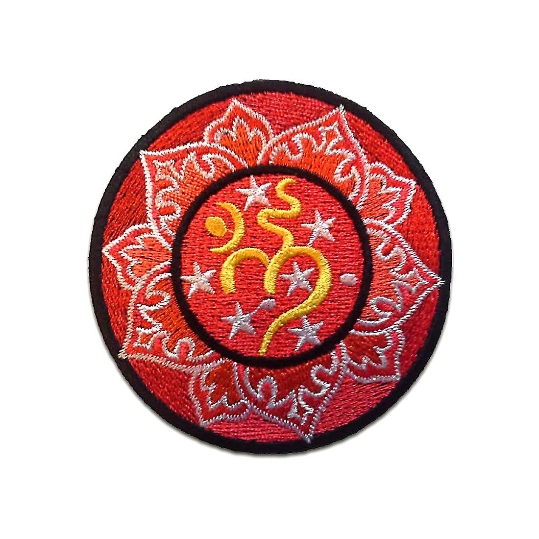 Patch / Iron-on Patch - Om Symbol Spiritual Hindu Meditation - Multiple Colors Selectable - Ø7.5 cm – Patch