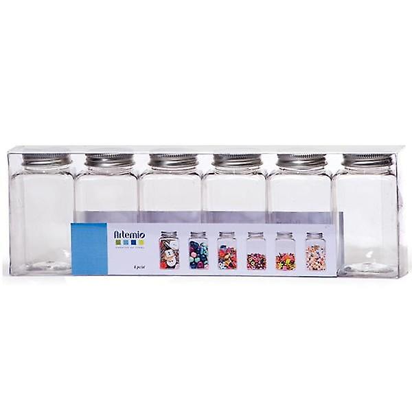 6 vials plastic - metal cap