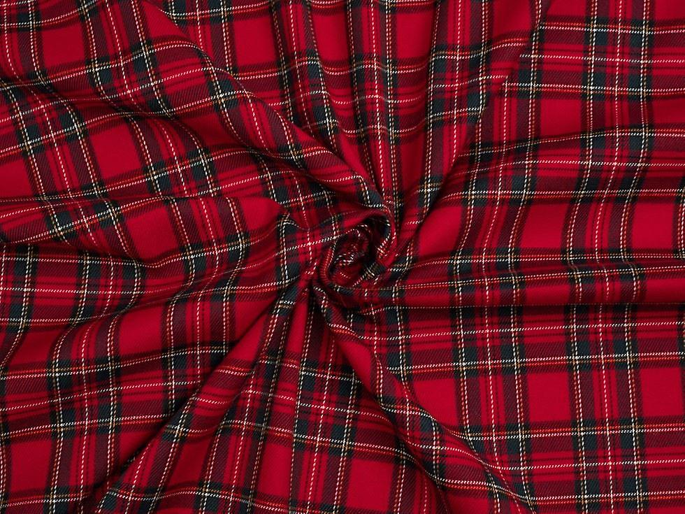 1.4m Minerva Core Range Stretch Woven Polyester Viscose Suiting Fabric Red 2 - per metre