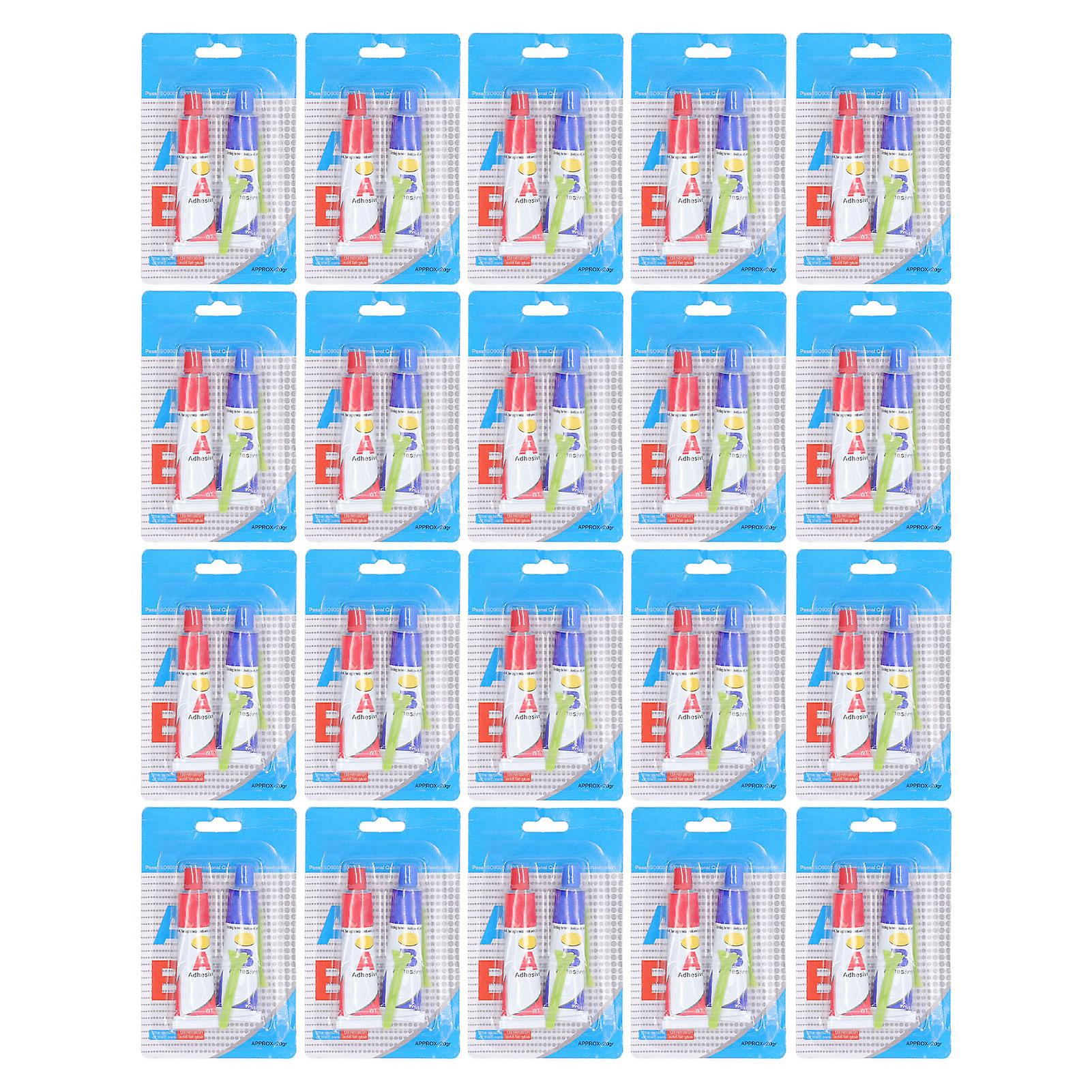 20 Quick-Drying AB Adhesive Sets for Auto and Motorcycle Repairs