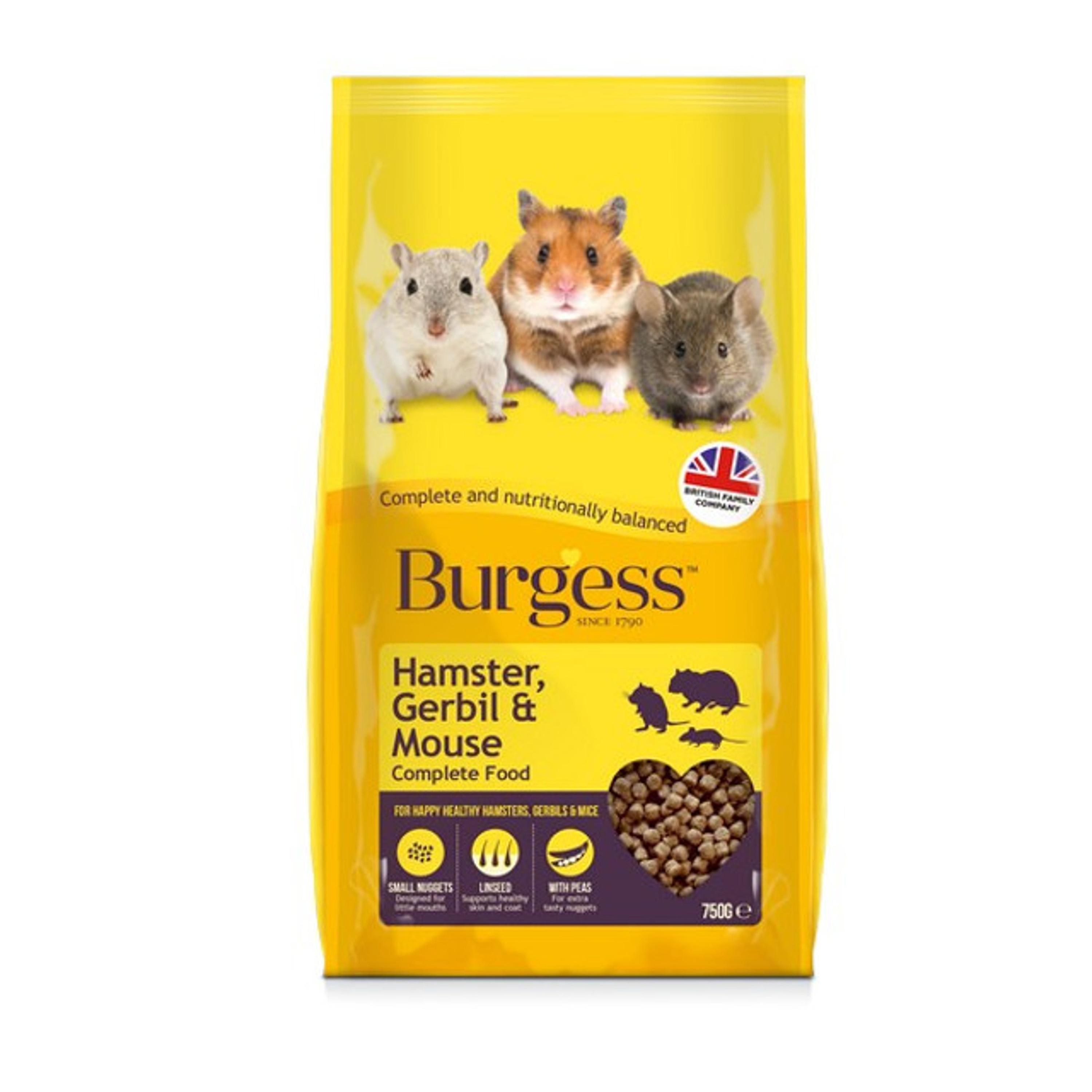Burgess Hamster Gerbil and Mouse Food 750g