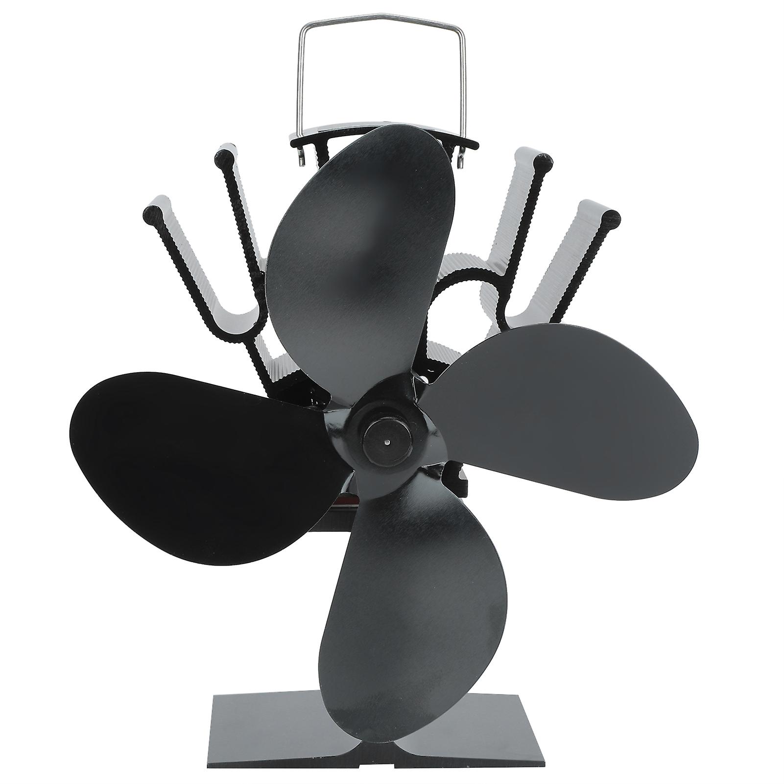 4 Blade Heat Powered Wood Stove Fan for Home Heat Circulation