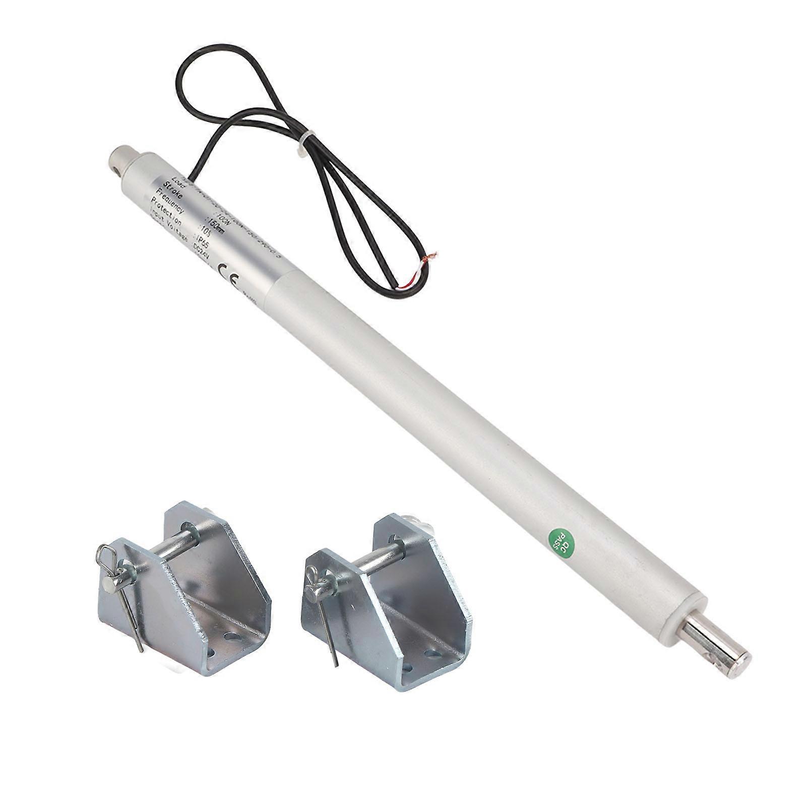 Pen Type Electric Actuator 150mm Stroke Build in Limit Switch Mini Linear Actuator with 2 Brackets 24V
