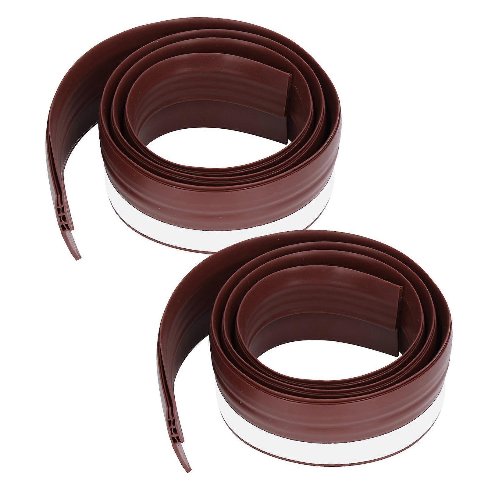 2Pcs Door Sealing Strip Self Adhesive TPE Under Seal Soundproof Bottom Weather Stripping
