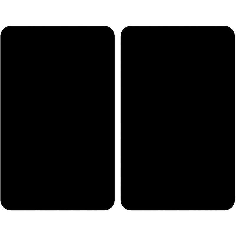 Kochfeldschutz, Kochfeldabdeckung aus Glas, 2er-Set, gehärtetes Glas, 30x52 cm, Schwarz
