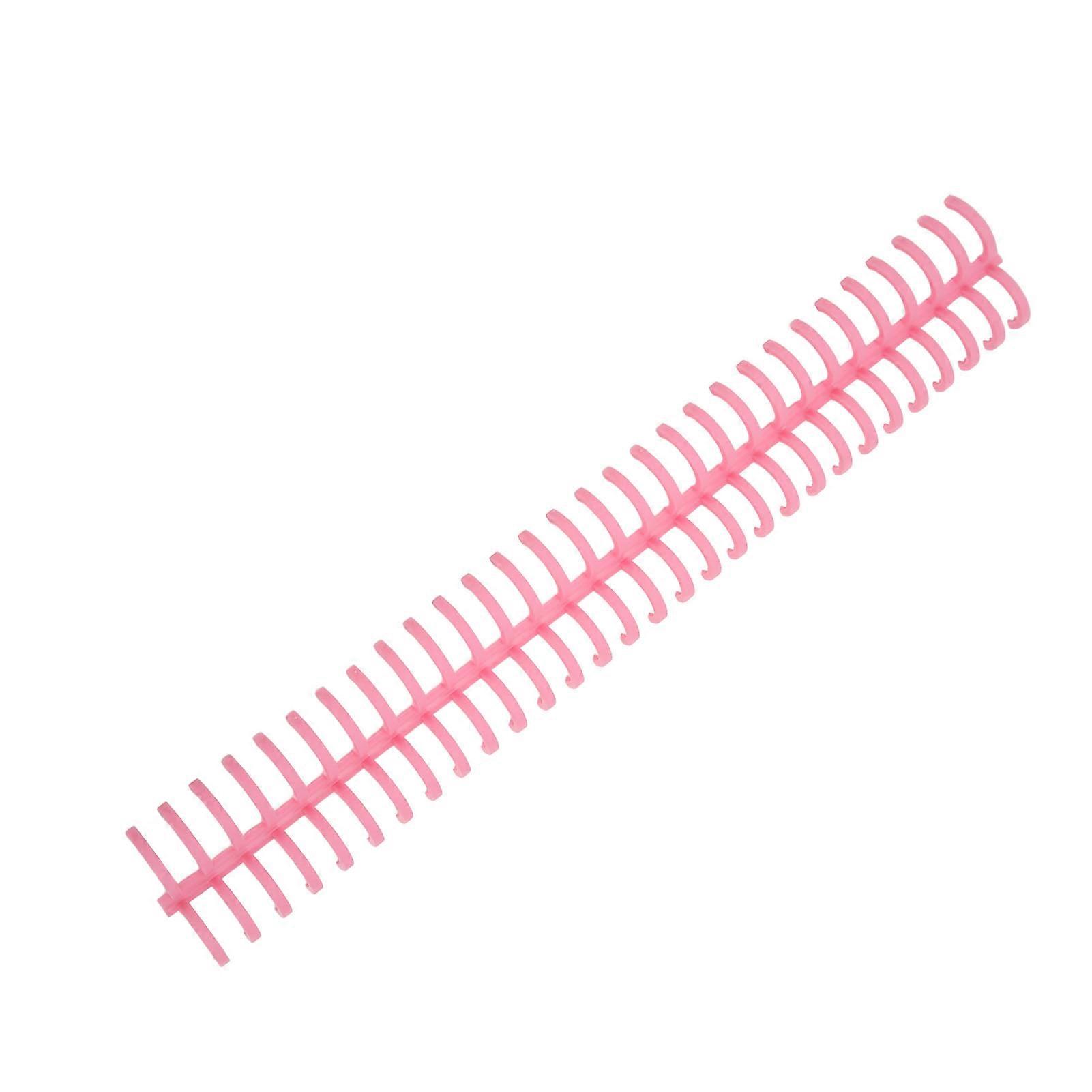 10Pcs Spiral Binding Coil 130 Sheet Capacity Spine Comb 30 Holes 16mm Diameter Set Kit Pink