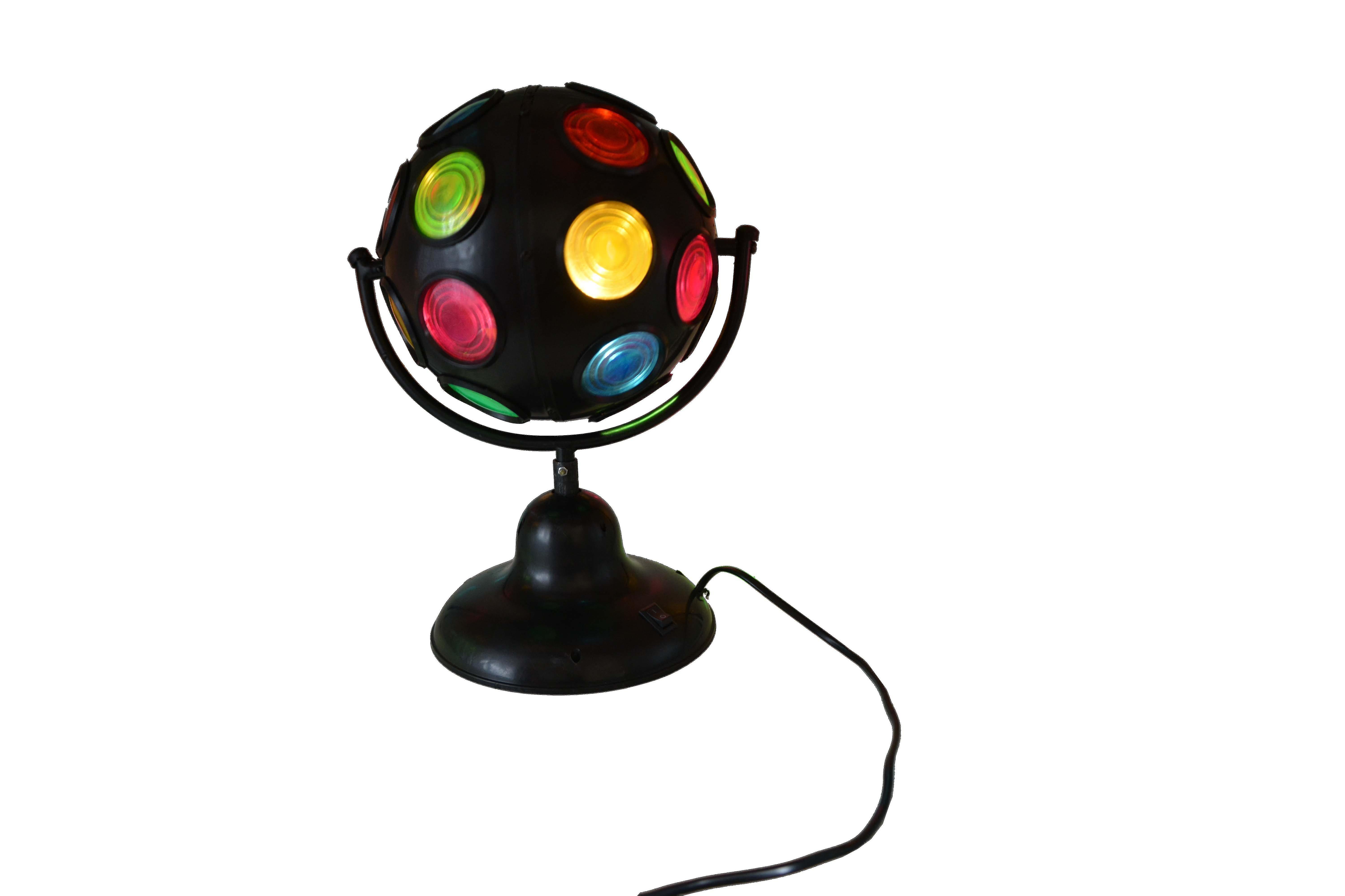 Festa 6 polegadas girando multi-colorido led disco ball preto crianças luz lâmpada-yu