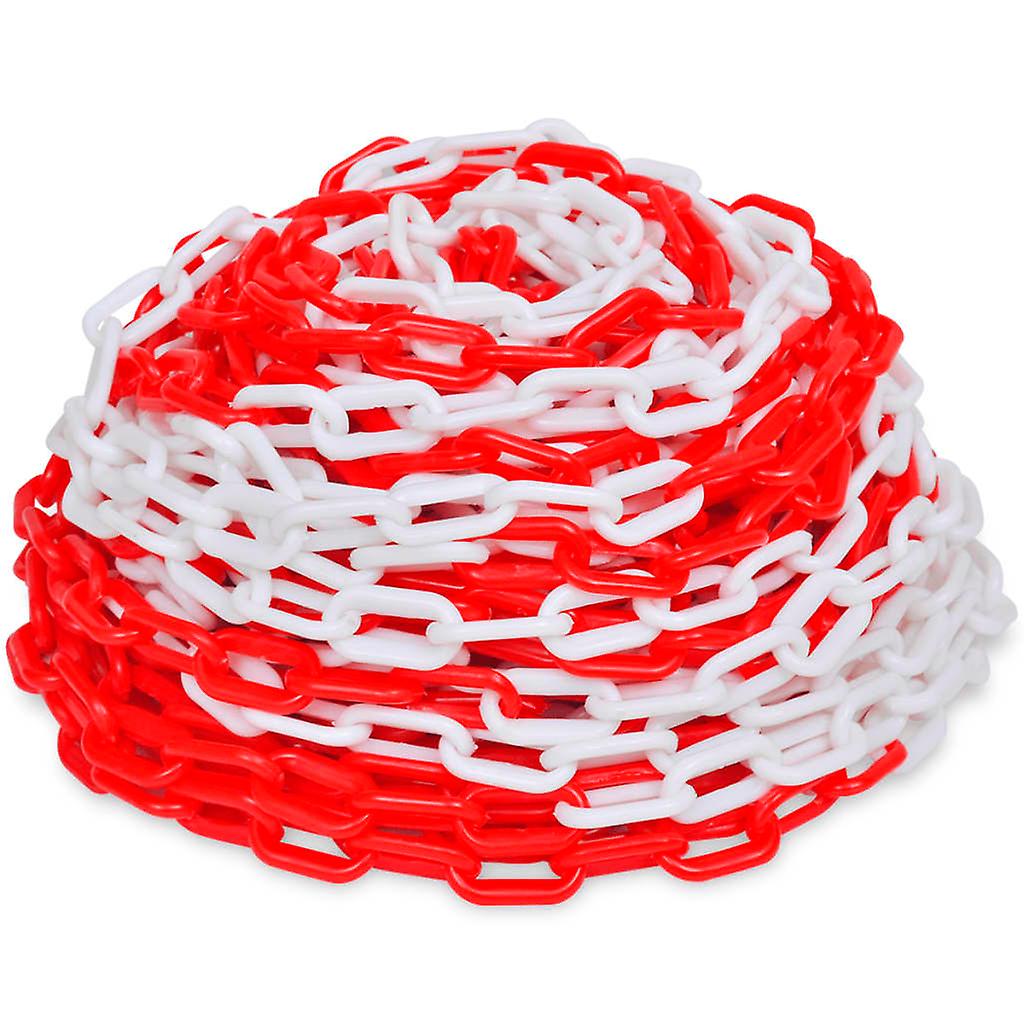 Barrier Chain 30 m Plastic Red and White