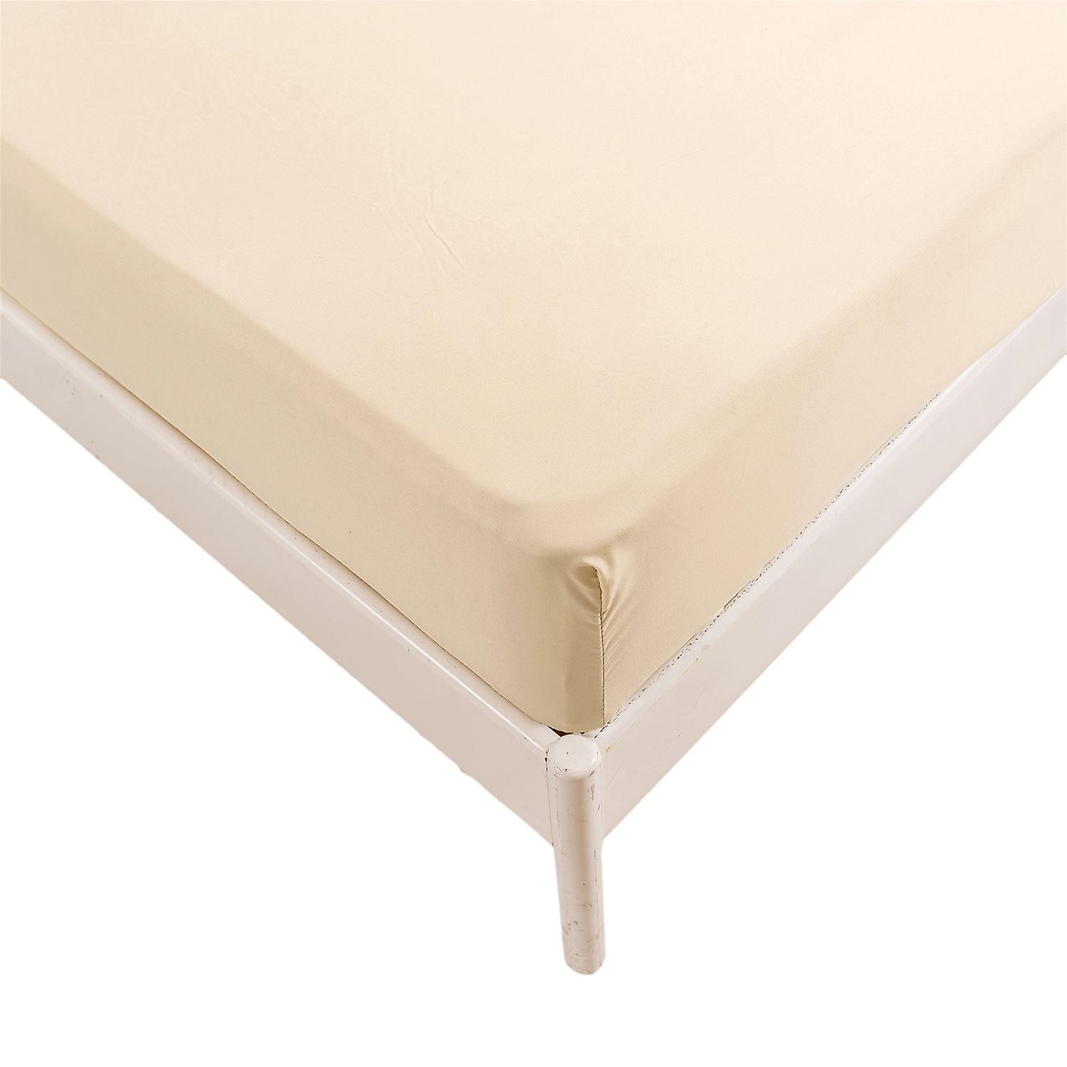 Ultra Soft Cream Fitted Sheet, 140x200+35cm, Stretchable Fabric