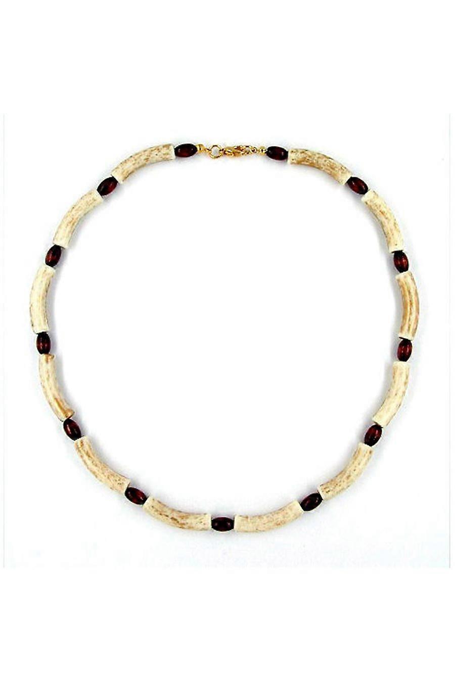Necklace Beads Ivory-brown 42cm - Gl01519