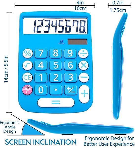 Office and Home Style Calculator with 8-Digit LCD Display - Suitable for Desk and On-the-Go