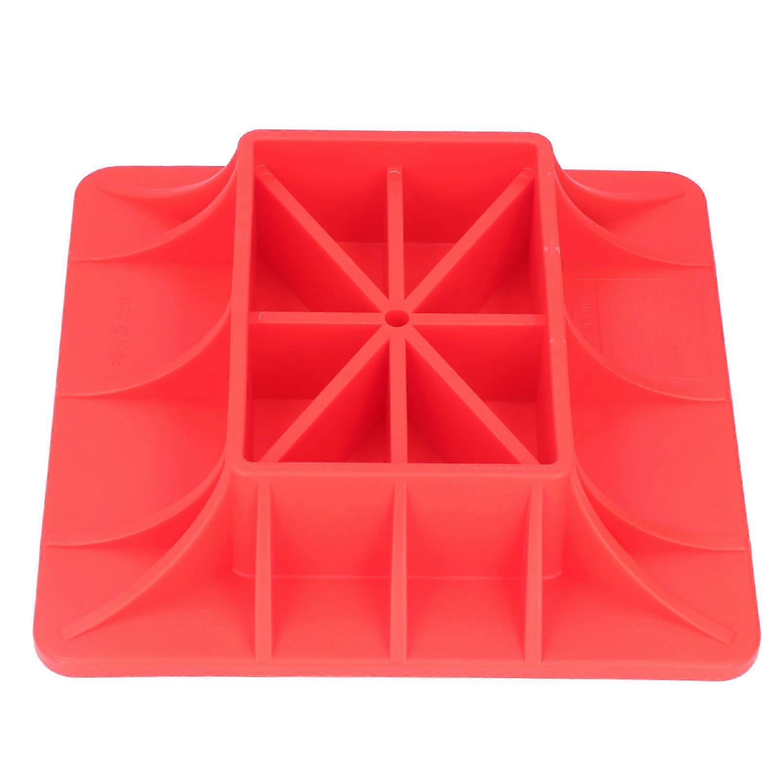 Heavy Duty All Terrain Lift Jack, Red Nylon Base, Anti-Fracture Mount for Sand, Mud, Grass, Soft Ground