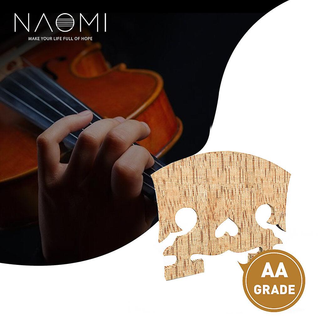 1Pc Master Aa Grade Snow Flake Like Maple Violin Bridge With E Ebony Inlay Fit For 4/4 Size Violin
