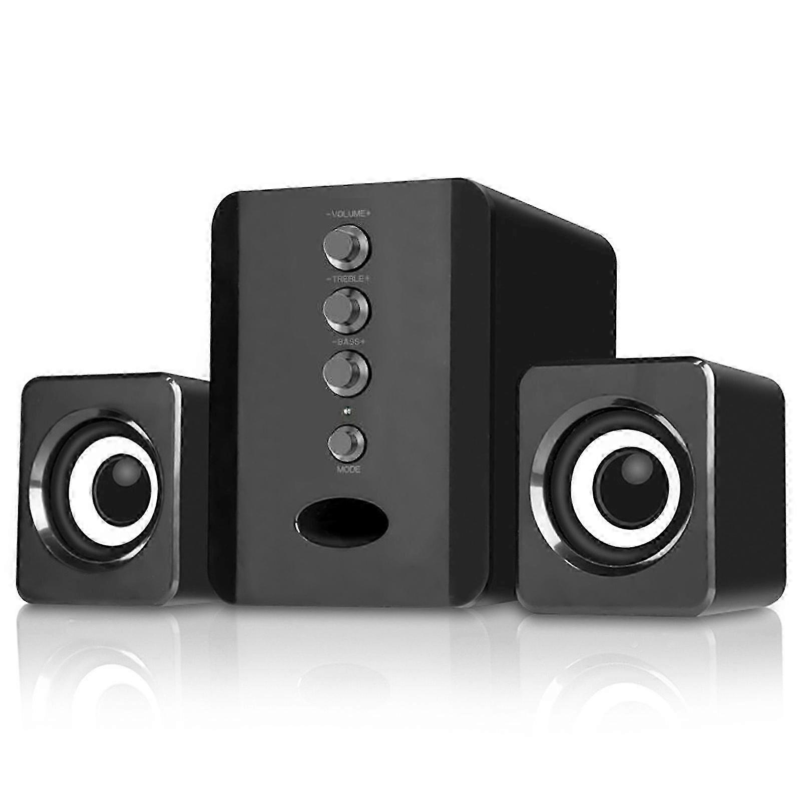 D-202 USB Wired Combination Speakers Computer Speakers Bass Stereo Music Player Subwoofer Sound Box for Desktop Laptop Notebook Tablet PC Smart Phone