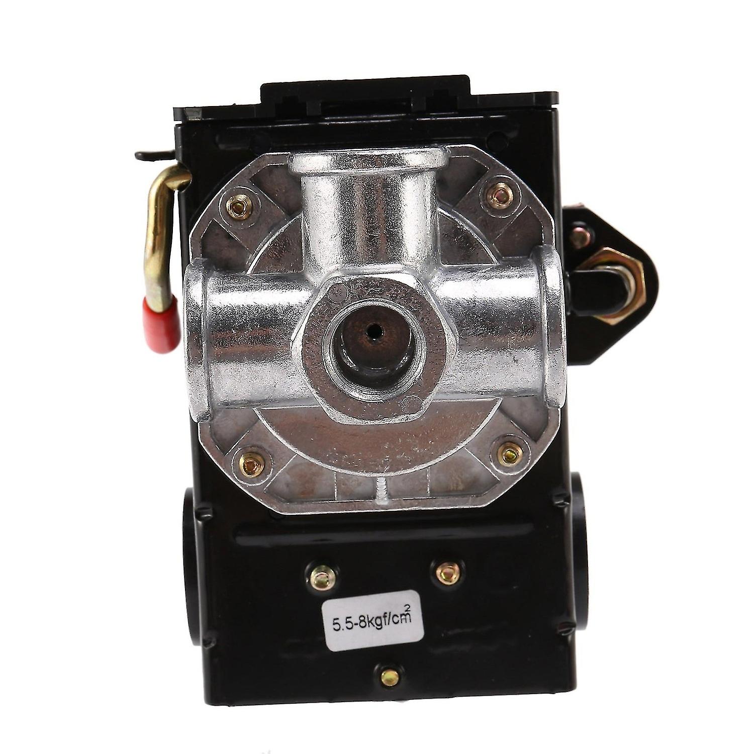 5-8kg 4-port 26 Amp Pressure Switch Control Valve Air Compressor Heavy Duty Black Automatic Pressur