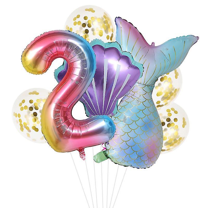 8pcs 2nd Birthday Party Balloons