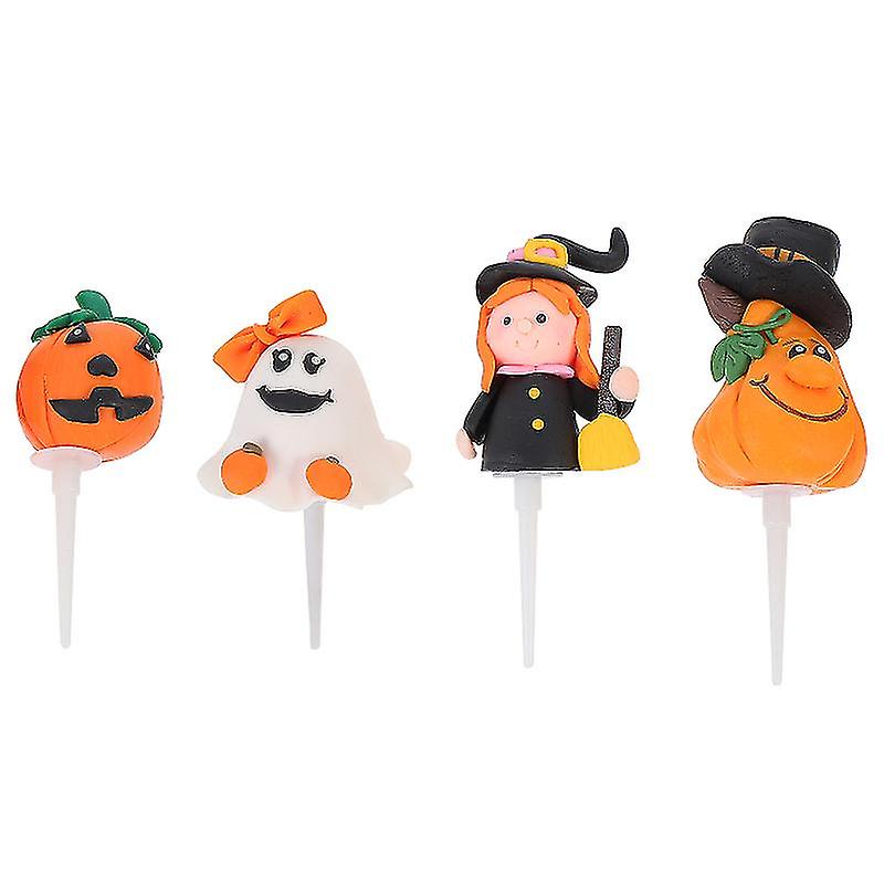 4pcs Halloween Cake Topper For Halloween Decorations
