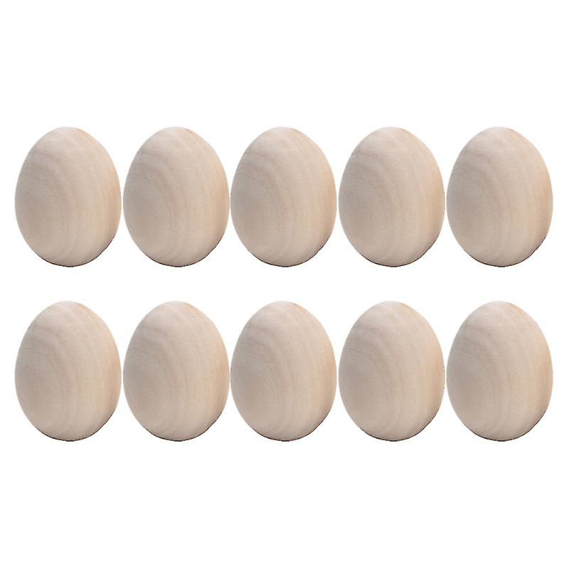10pcs Unfinished Wooden Egg