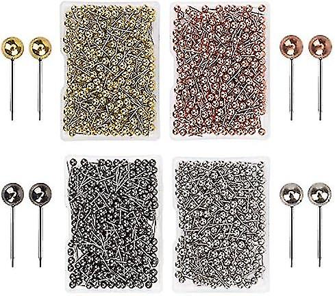 1000 Pieces Push Pins Head Map Push Pins Map Push Pin Head Pin Tacks Push Pins For Cork Board, Fabri
