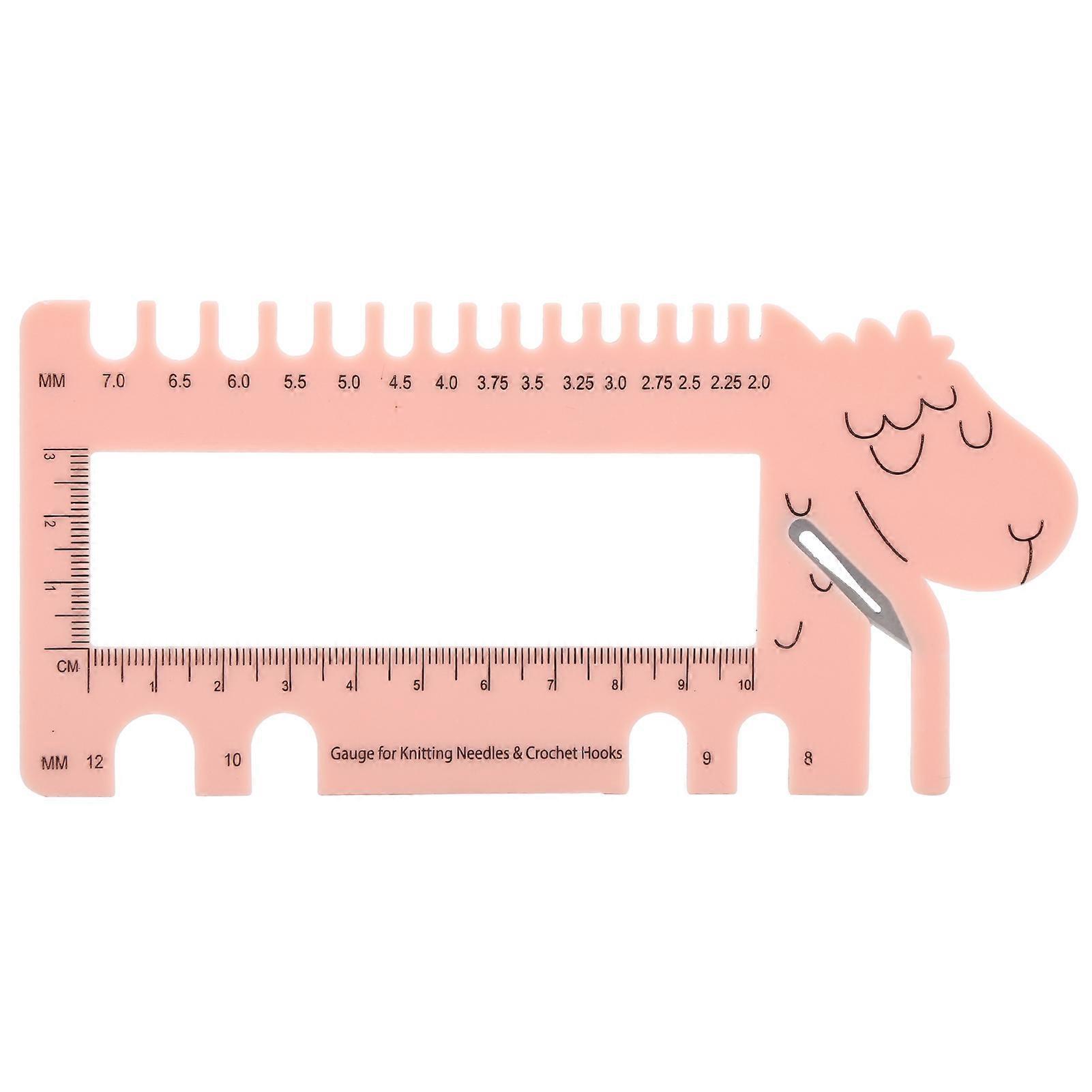 Ruler Plastic Sheep Shape Crochet Sweater Knitting Thread Gauge Measuring Weaving Auxiliary Tool