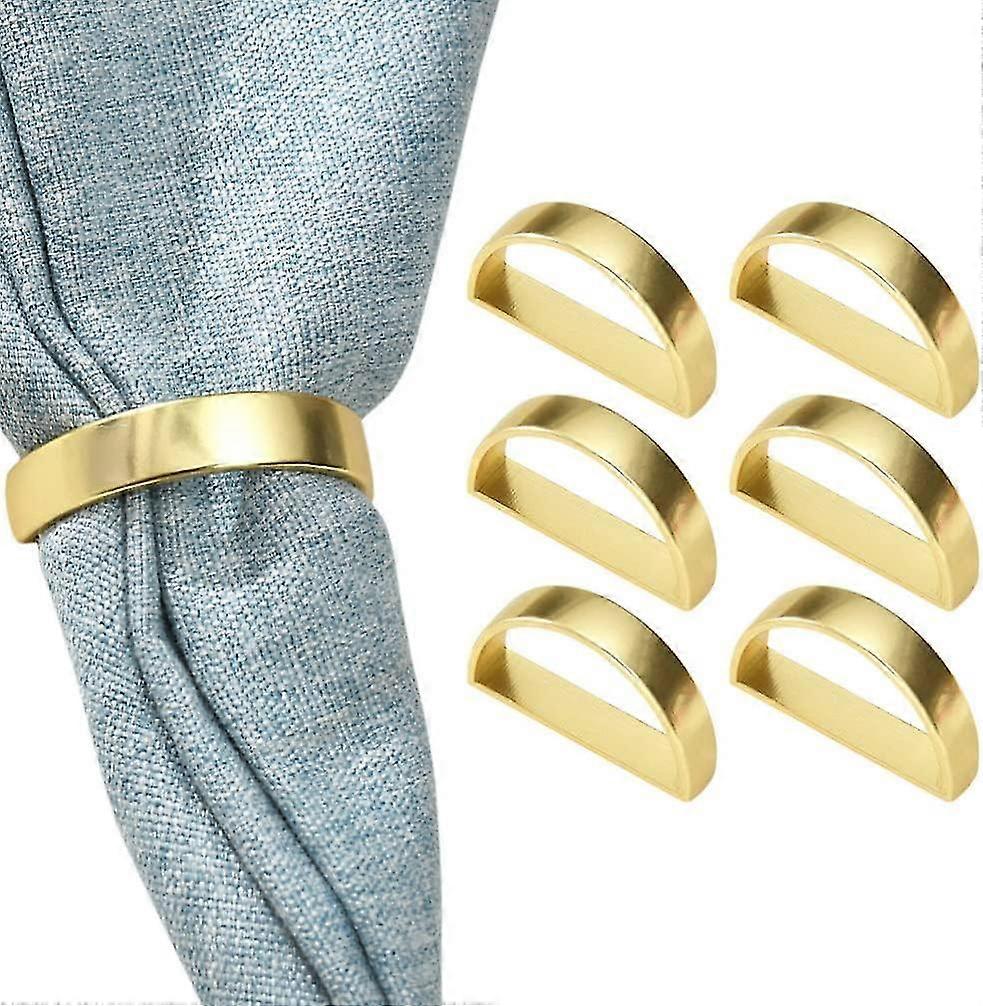 Gold Napkin Rings Metal Napkin Ring Holders Modern Ring Holder Serviette Buckles Minimalism Decor For Table Dinner Party Wedding