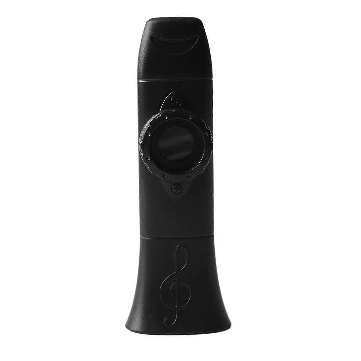 Kazoo Replaceable Blowing Nozzle Membrane Musical Instrument for Guitar,Ukulele, Violin, Piano Keyboard Black