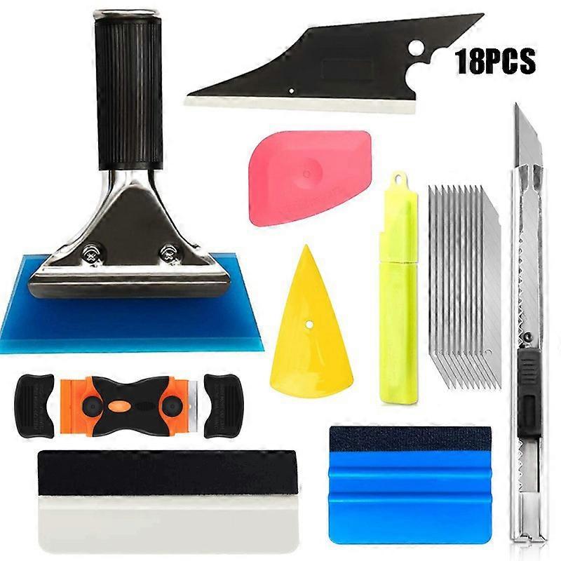 18pcsVinyl Car Window Film Wrapping Tools Kit Installing Tool