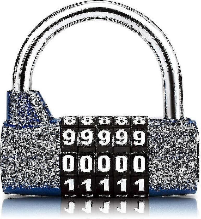 Candado combinado de 5 dígitos. Antioxidante impermeable. Cerraduras reajustables combinadas