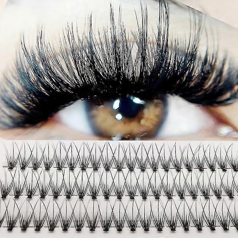 Jianghuo Professional 3 Rows Cluster Eyelashes Faux Mink Individual Eyelash Extension Natural Thick 3D False Lashes Bunches