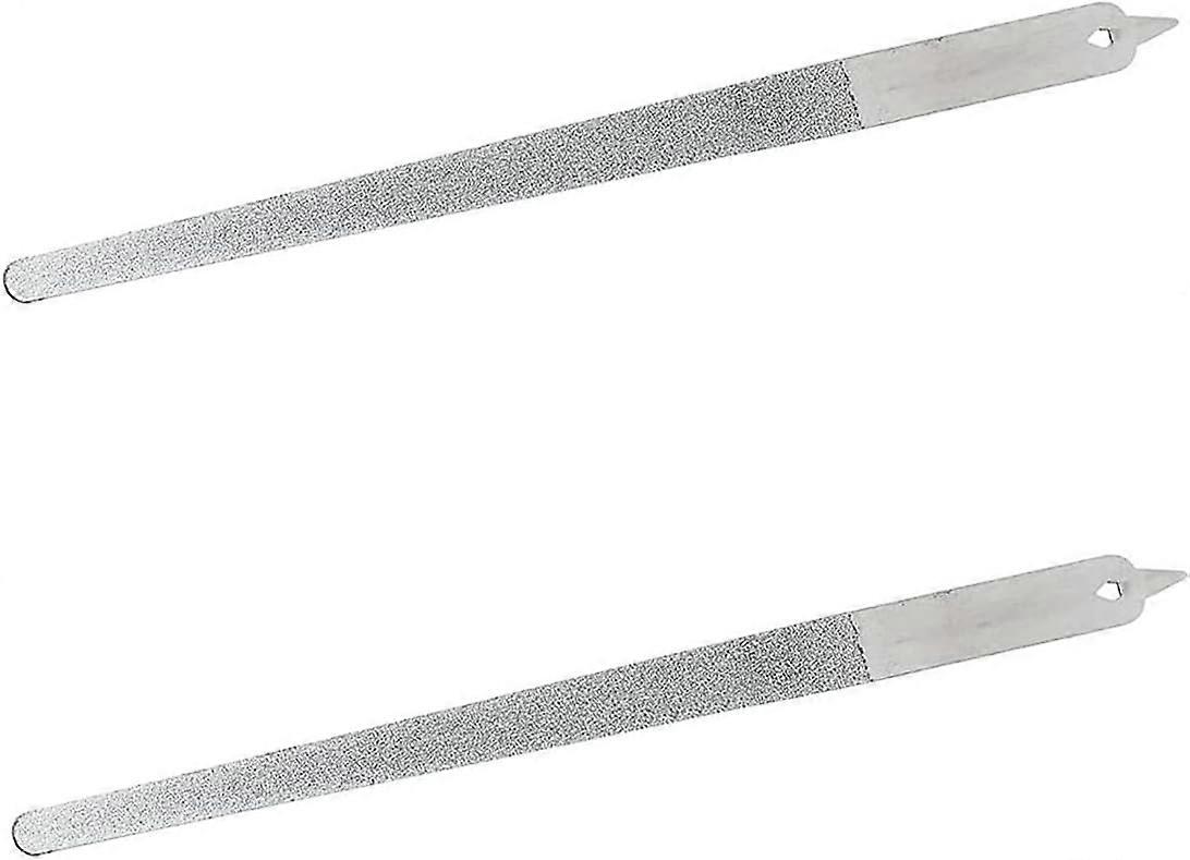 2PC 8 Lima de Unhas de Pó de Diamante - Cômoda de Unhas de Aço Inoxidável - 9 Polegadas