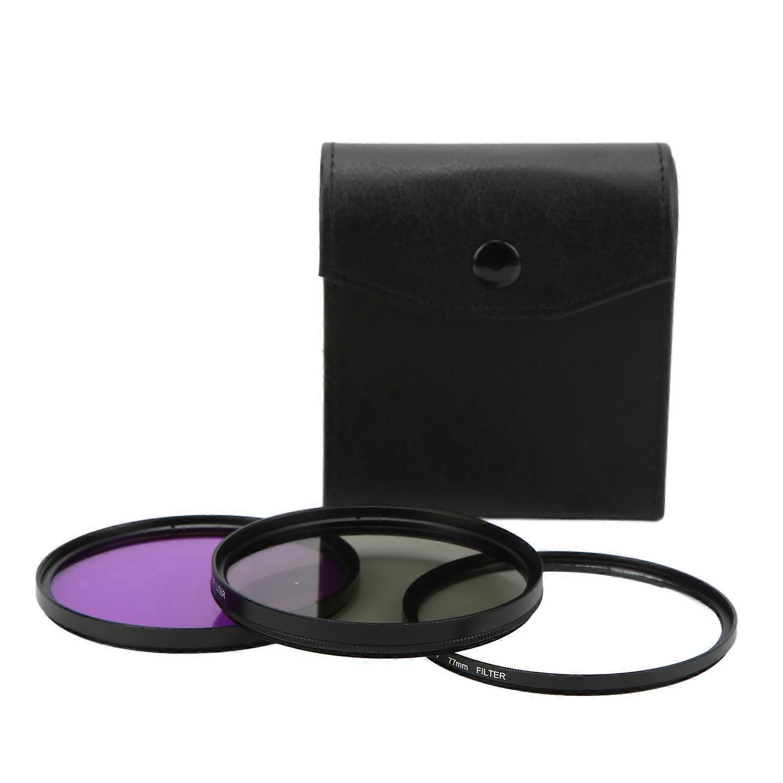 3pcs/set Multi Coated Lens Filter Camera Uv Cpl Fld Lens Filter Kit For Camera Accessories77mm(1498)