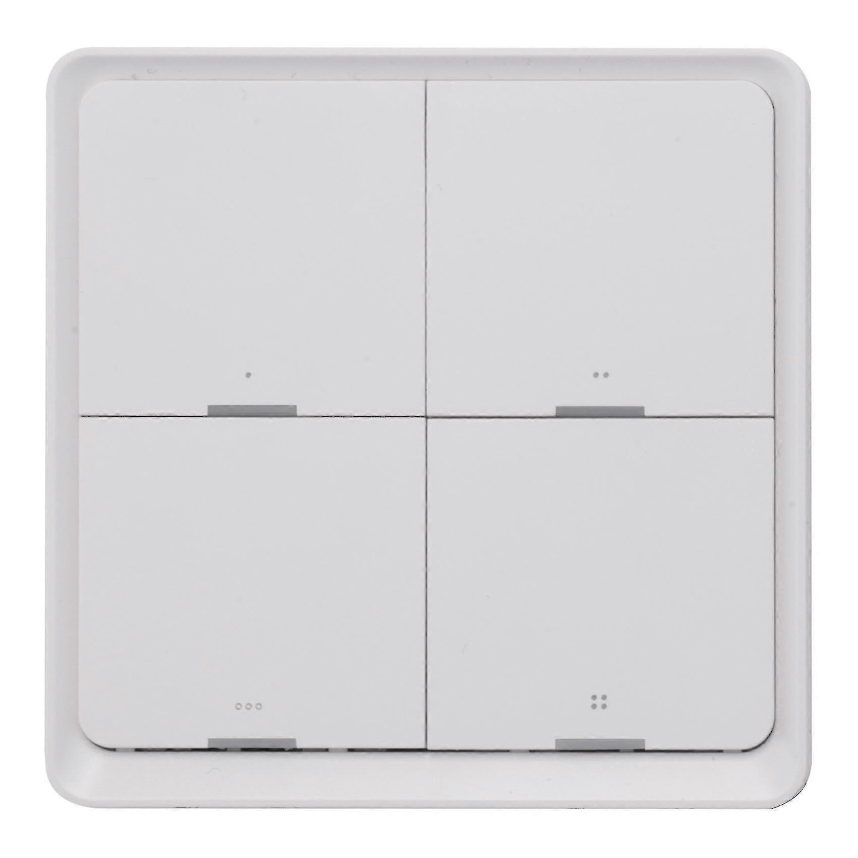 2024 mit Zigbee-App-Steuerung ohne Kabel Smart Tuya 4-Wege-Panel-Szenentastenschalter verwendet