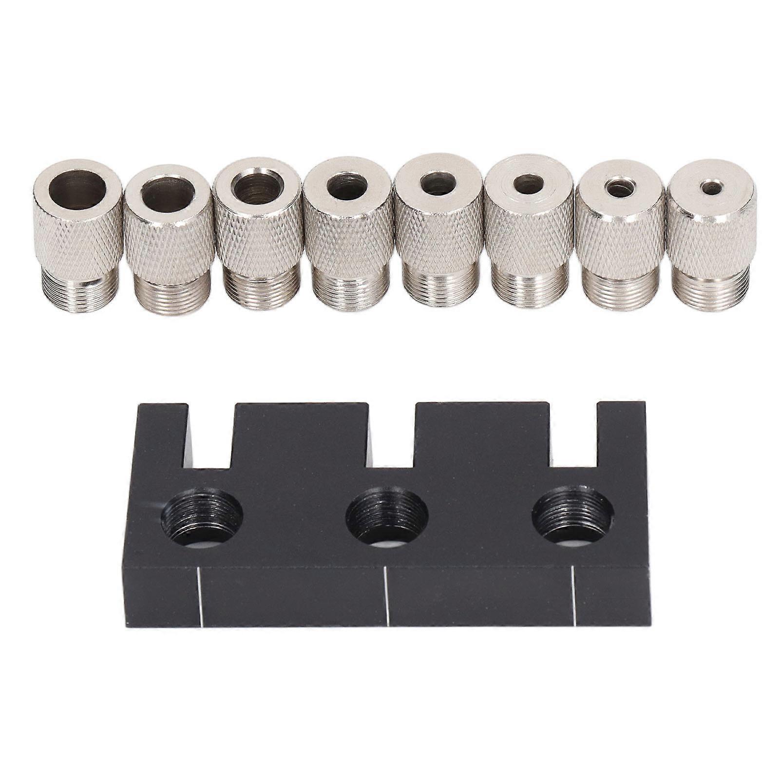Hole Punch Locator Jig 3 in 1 Log Tenon Woodworking Hole Opener DIY Tools 3 4 5 6 7 8 9 10mm