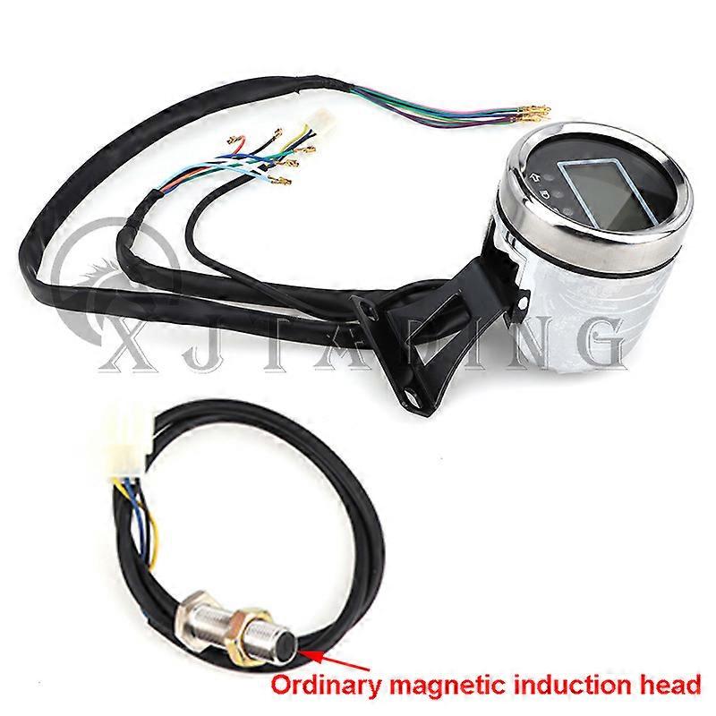 מד מהירות LCD לאופנוע מד מהירות עם השראה מגנטית עבור 110 סמ"ק-250 סמ"ק טרקטורונים גו קארטינג באגי Quad אופניים אביזרים לשדרוג