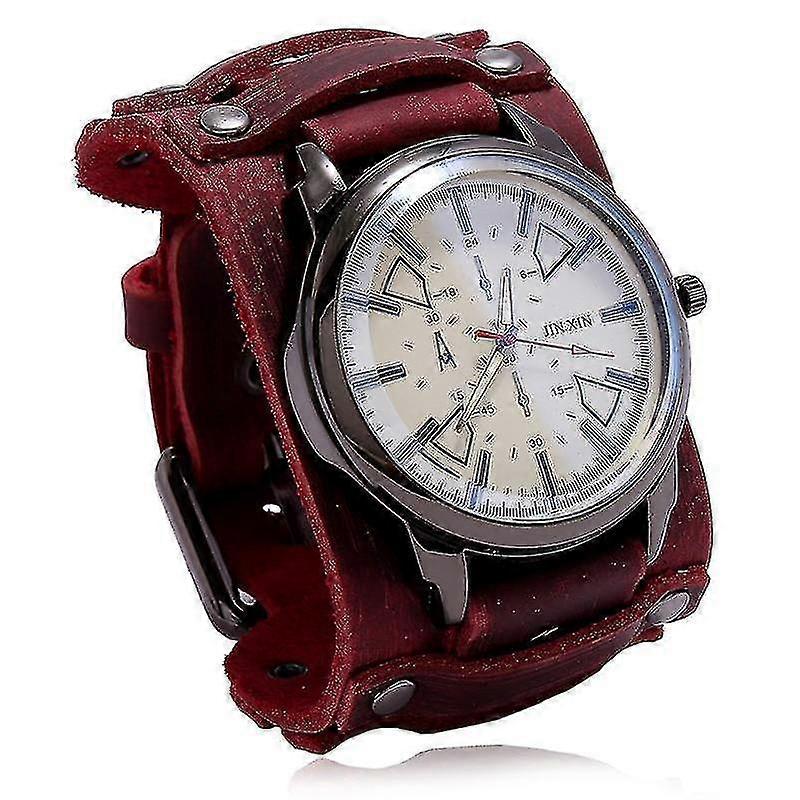 men luxury wristwatch(retro red-496)