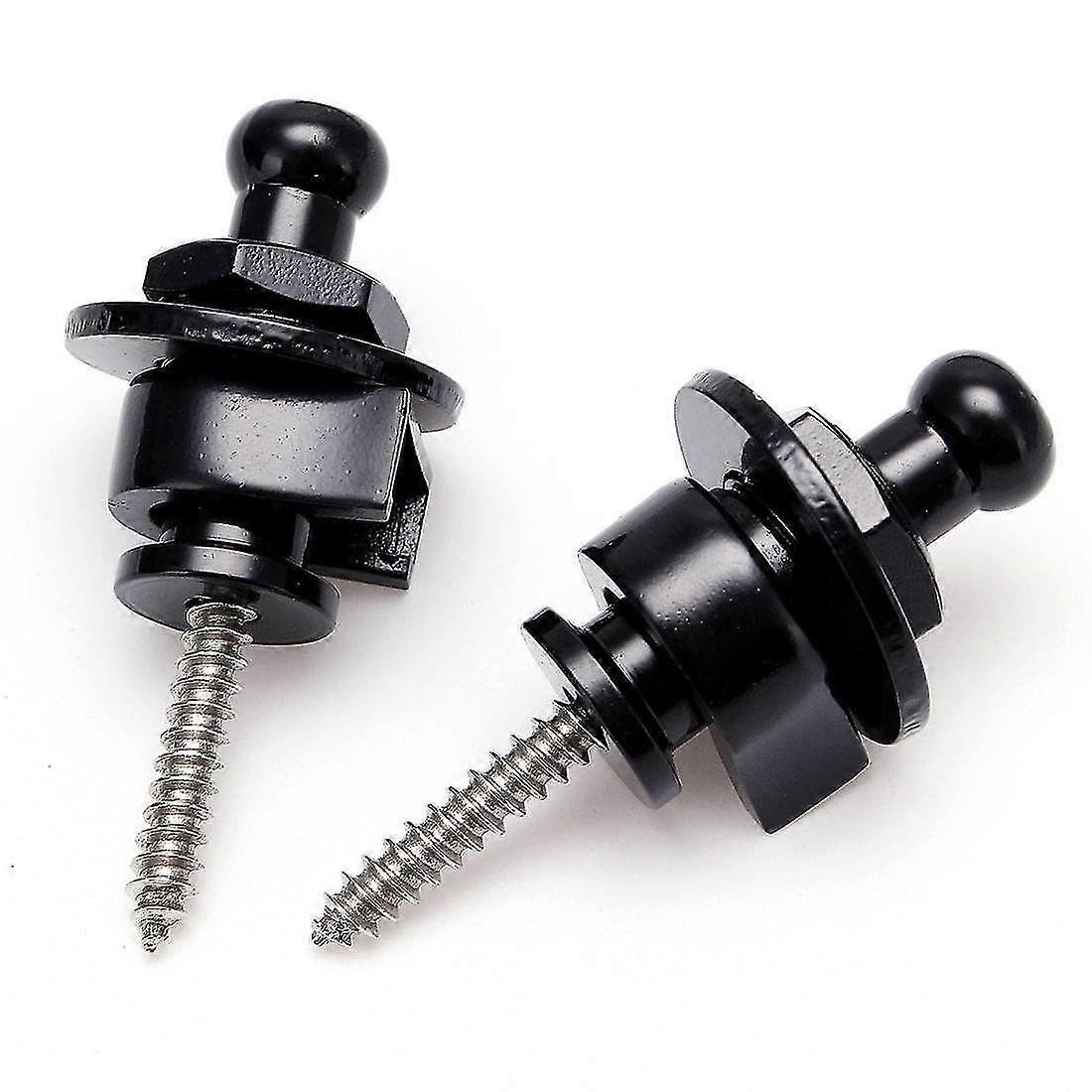 2PCS Strap Lock Security Lock End Button Gitarrengurte Gürtelschnalle für Gitarre