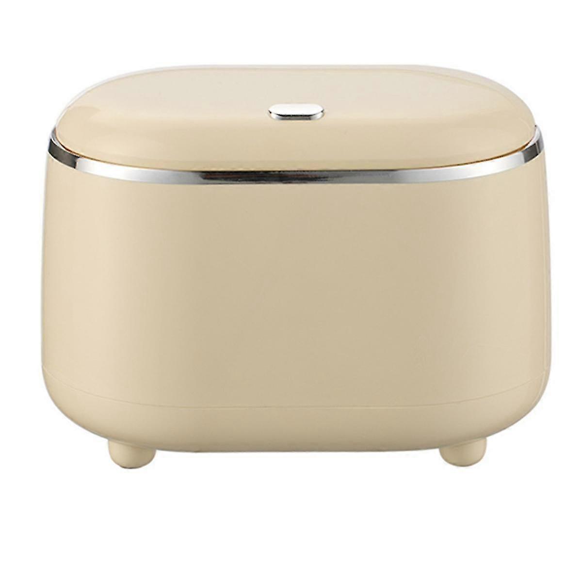 Press-type Desktop Small Trash Can With Lid,small Storage Bucket Tiny Desktop Waste Garbage Bin,cre
