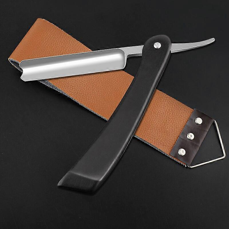 Rasoio da barbiere professionale da uomo Straight Edge Barber Razor Knives Shavette manuale per la cura della rasatura della barba con panno per la pulizia 155GD Rasoi per tessuti