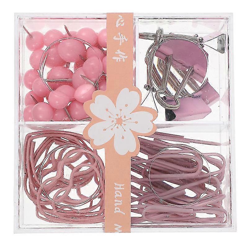 1 set creative paper clips binder clips drawing pin set practical bookmark clips