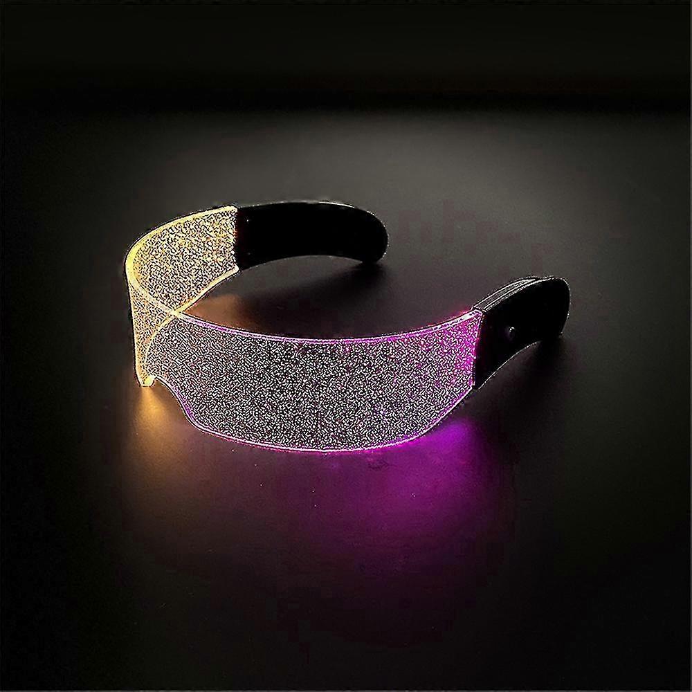 Futuristic LED Glasses Glow Adjustable Cyberpunk Glasses Multi-modes for Party-Good