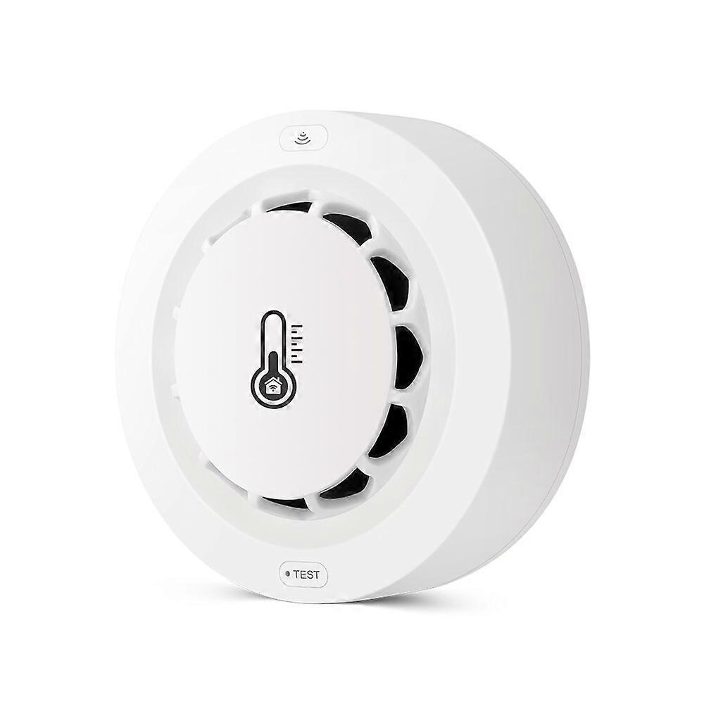 Détecteur de fumée WiFi Capteur Alarme Feu Fumée avec Détection De Température Humidité 80dB Son Pour Alexa Google Home Tuya Smart Life