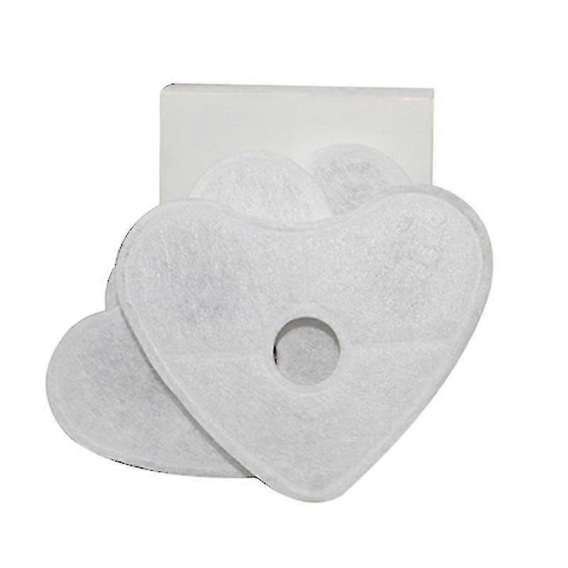 Heart Shape Pet Drinking Fountain Filters 4 Pcs Activated Carbon Dog Drinking