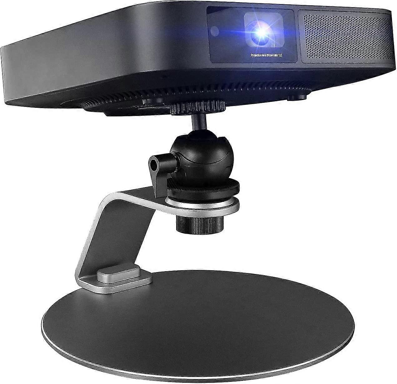 Movable Projector Stand With 38mm Ball Head Tilt Adjustable, Portable Desktop Projector Mount For 3.5 Mm Inport Projectors Home Office And Outdoor