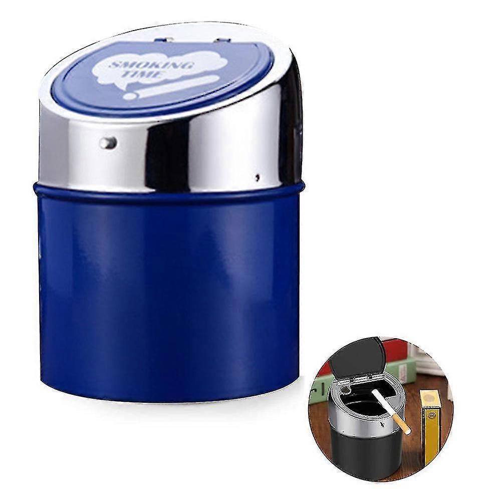 Stainless Steel Ashtray With Lid, Windproof Table Ashtray