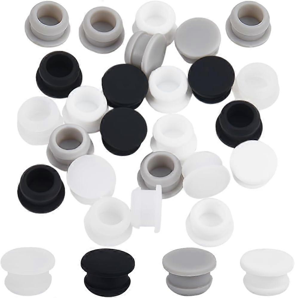 24PCS 4 Colors Silicone Stoppers for Salt and Pepper Shakers 12mm Salt Plug Stopper Replacement Bottle Caps Reusable Round End Cap Corks for Bottles P